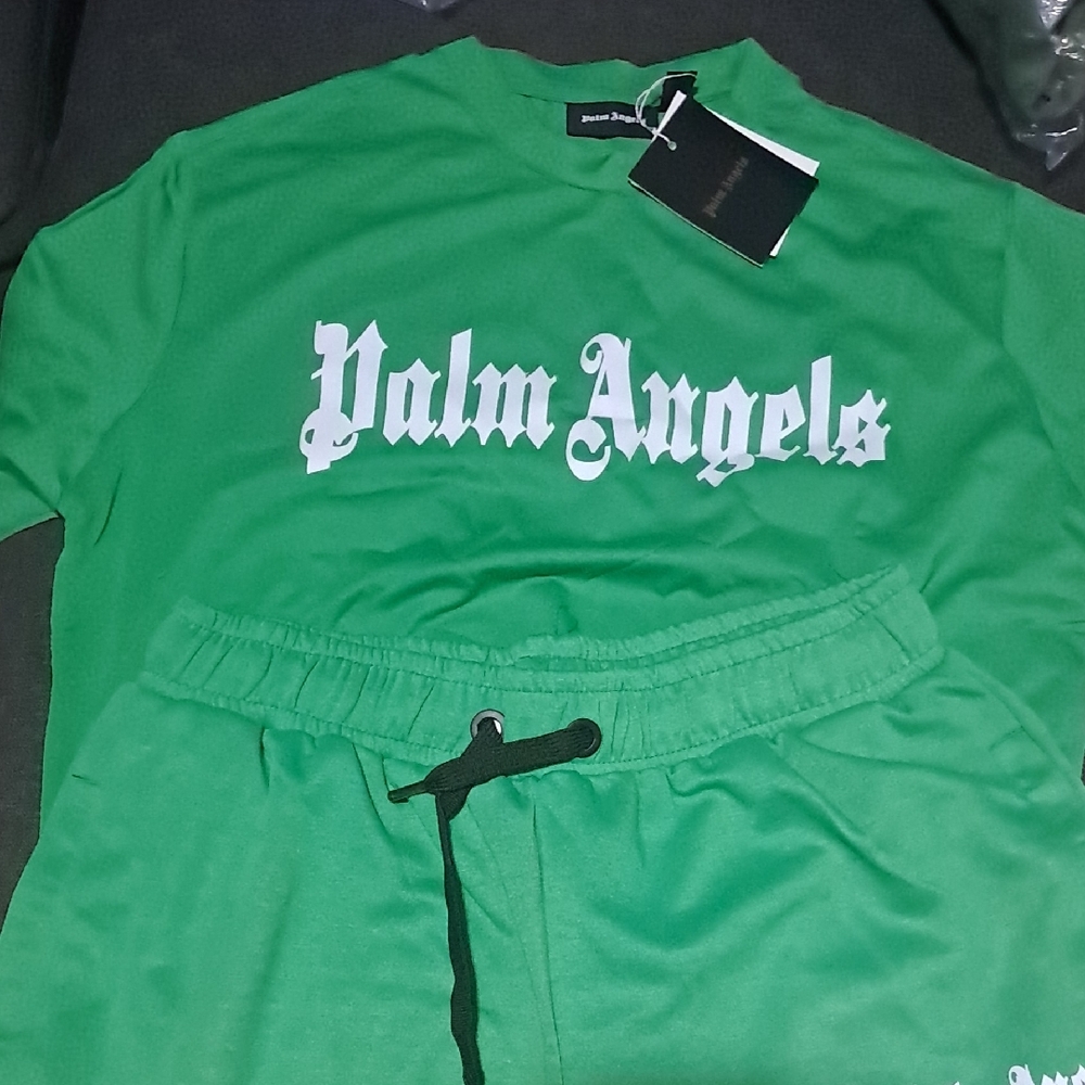Palm Angels Bold Green Logo Set